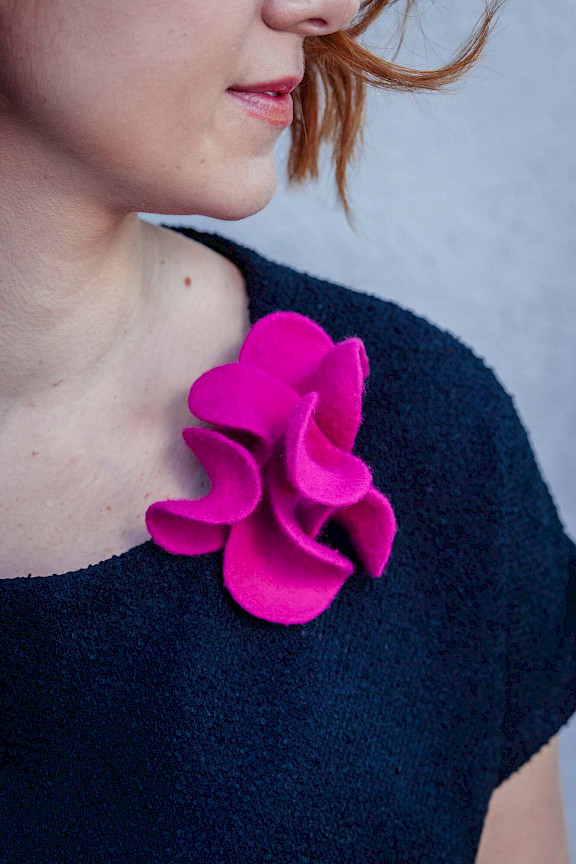 Serenity -feltart flower, tutorial